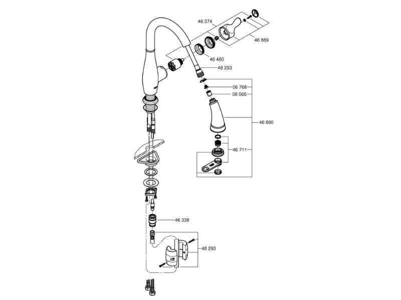 grohe kitchen faucet parts diagram