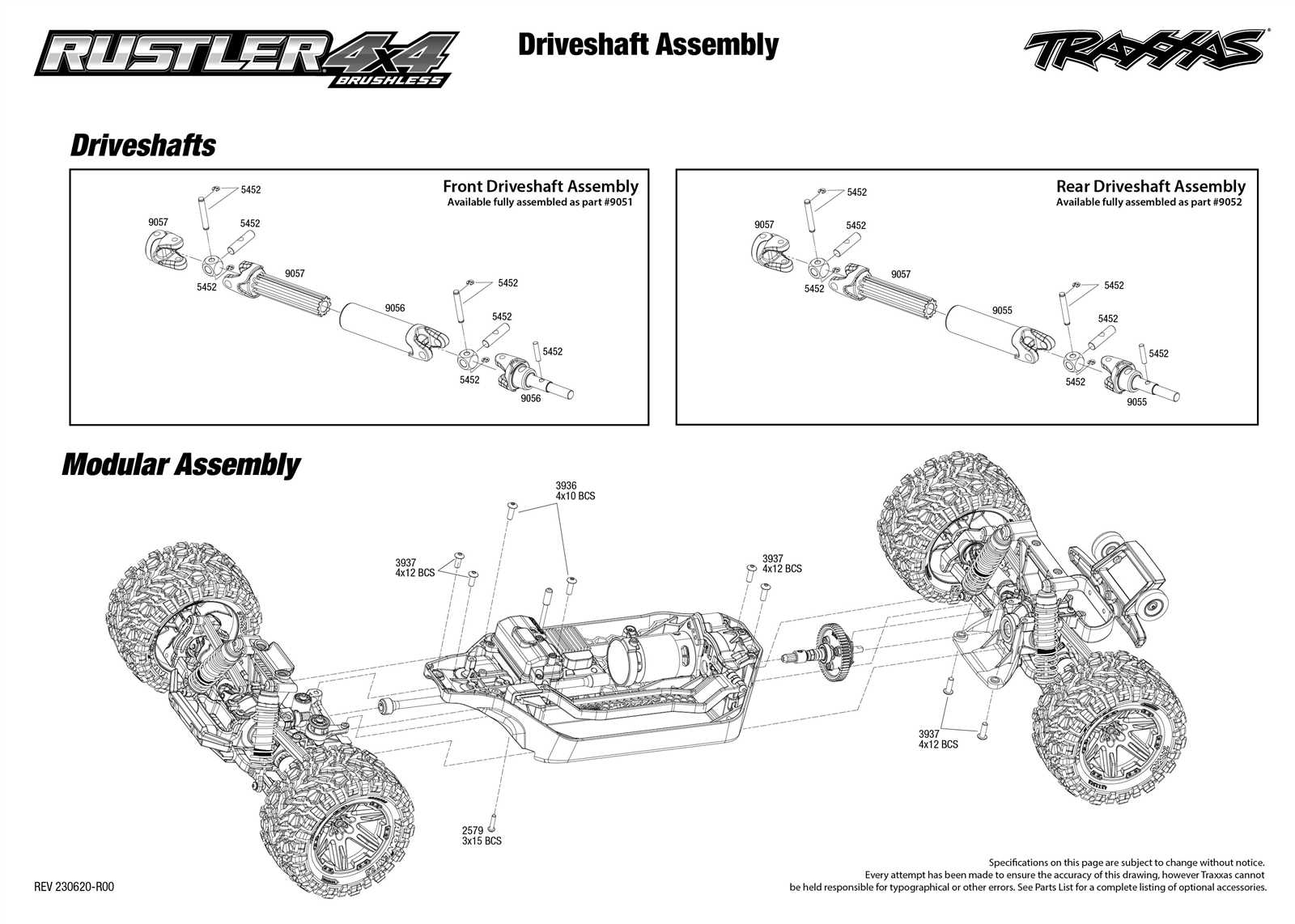 traxxas revo parts diagram