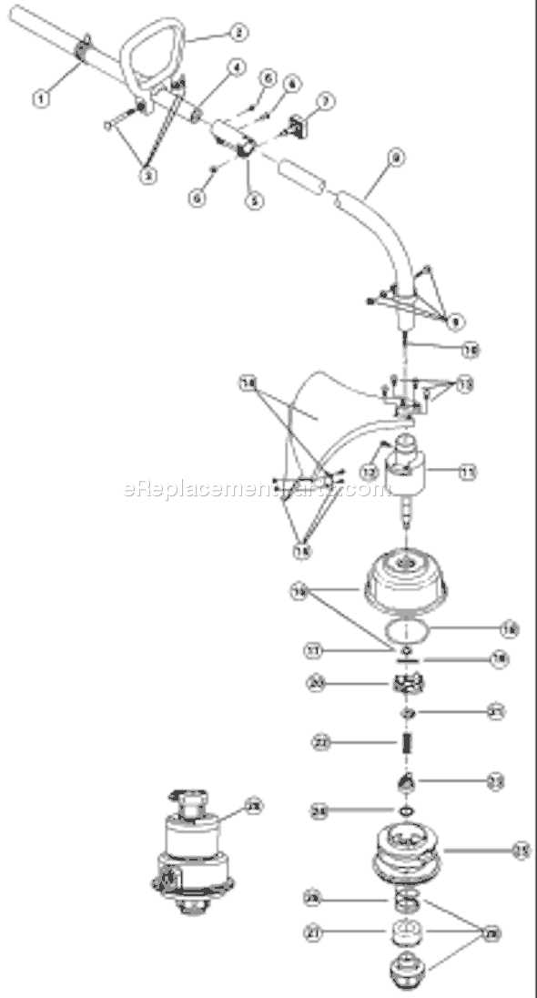 troy bilt 4 cycle trimmer parts diagram