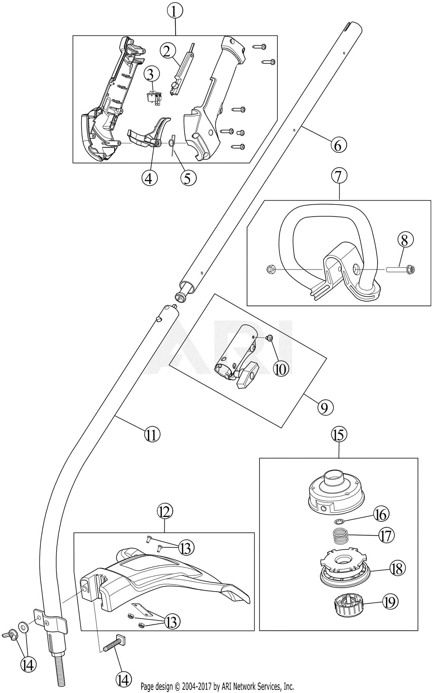 troy bilt weed eater parts diagram