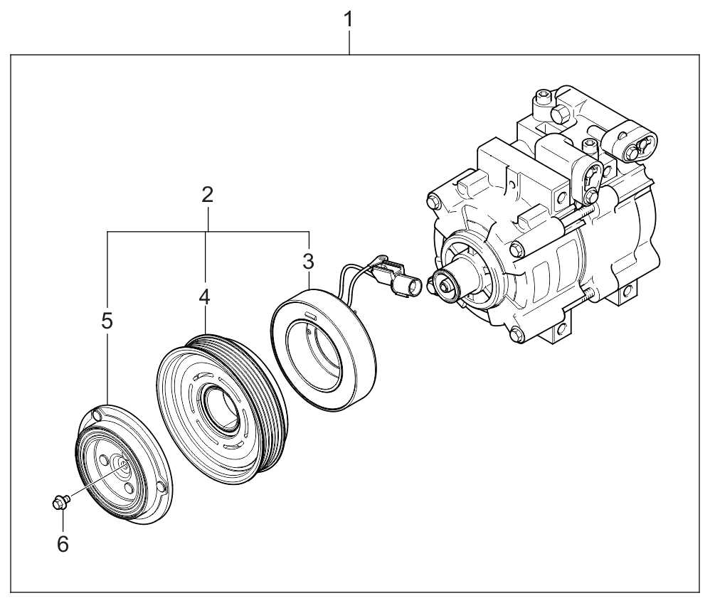 air conditioner compressor parts diagram