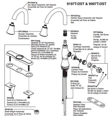 rv kitchen faucet parts diagram