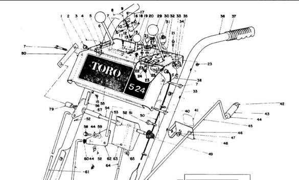 toro 826 snowblower parts diagram