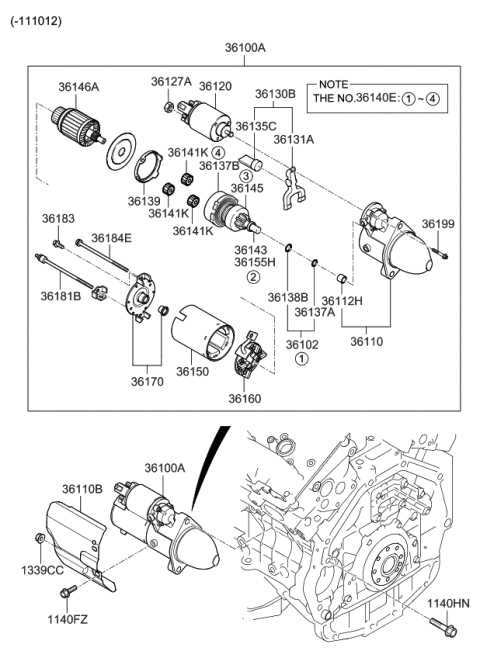 2011 kia sorento engine parts diagram