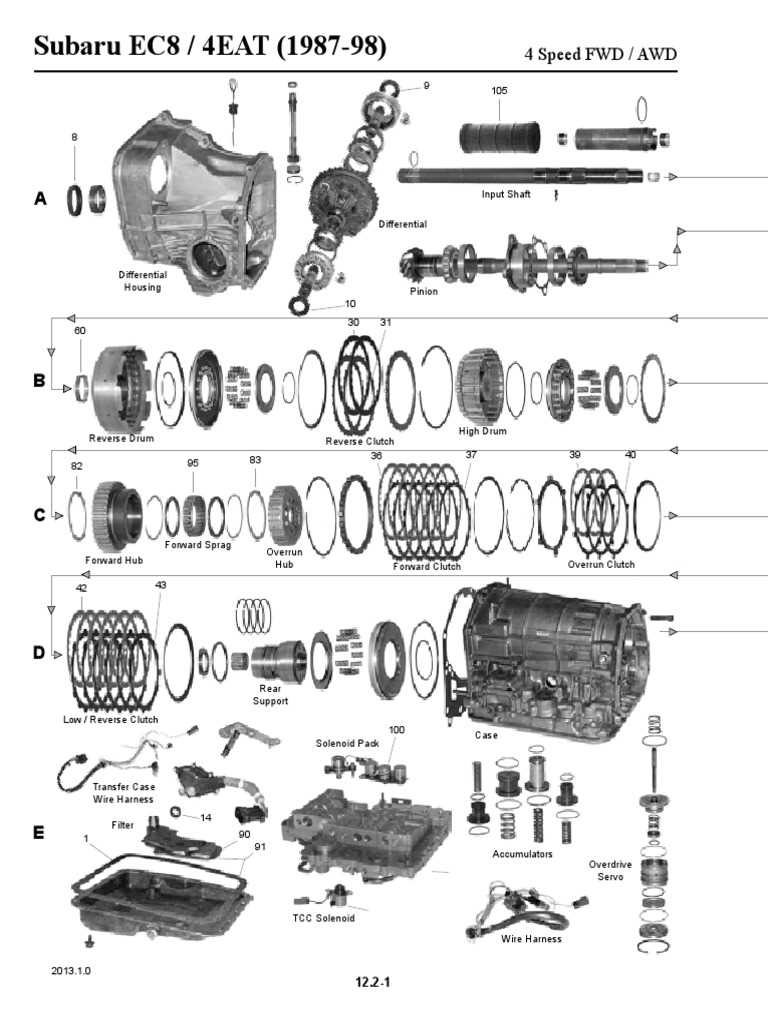 subaru legacy parts diagram