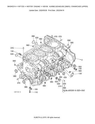 kubota engine parts diagram