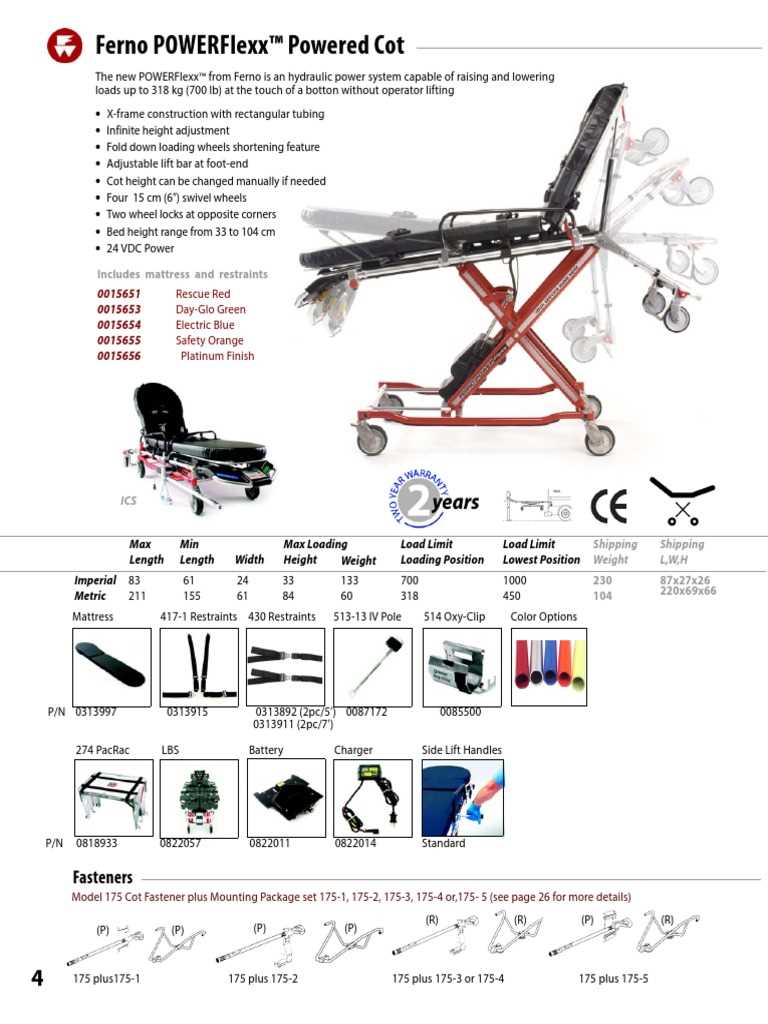 ferno stretcher parts diagram