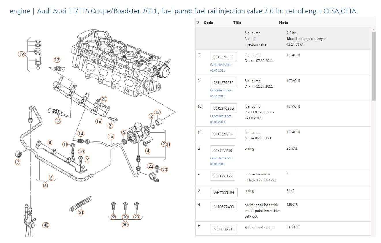vw 2.0 tsi engine parts diagram
