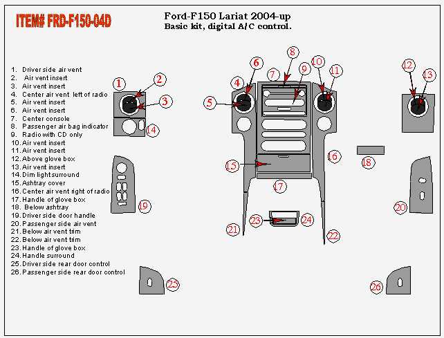 2005 ford f150 body parts diagram