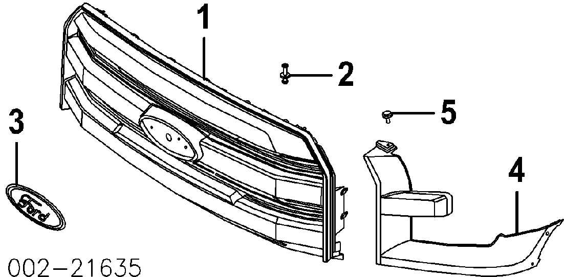 2015 ford f150 front bumper parts diagram