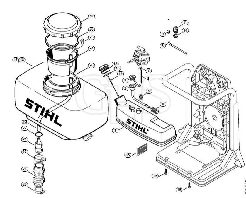 stihl sr 420 parts diagram