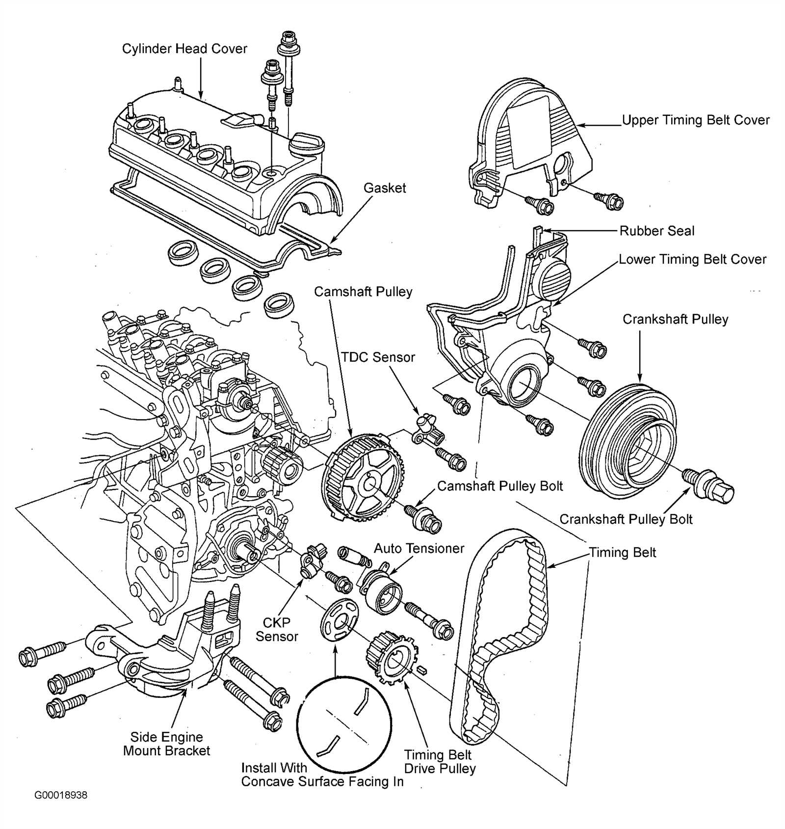 honda civic door parts diagram