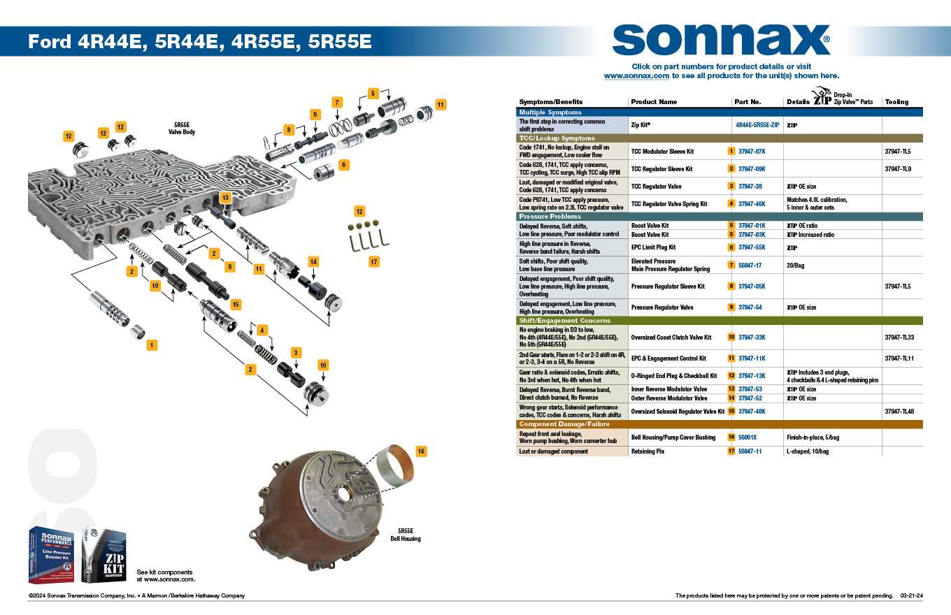 5r55e transmission parts diagram