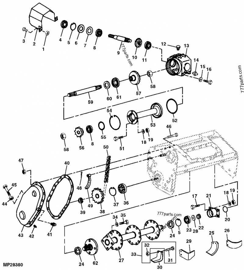 john deere 647 tiller parts diagram