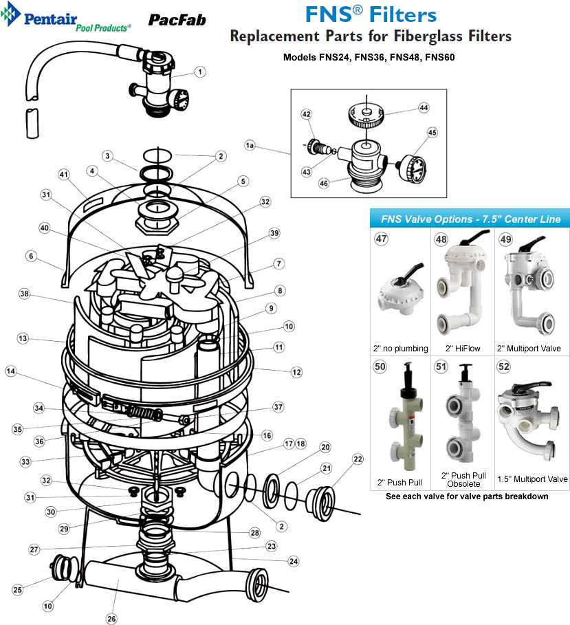 pentair filter parts diagram