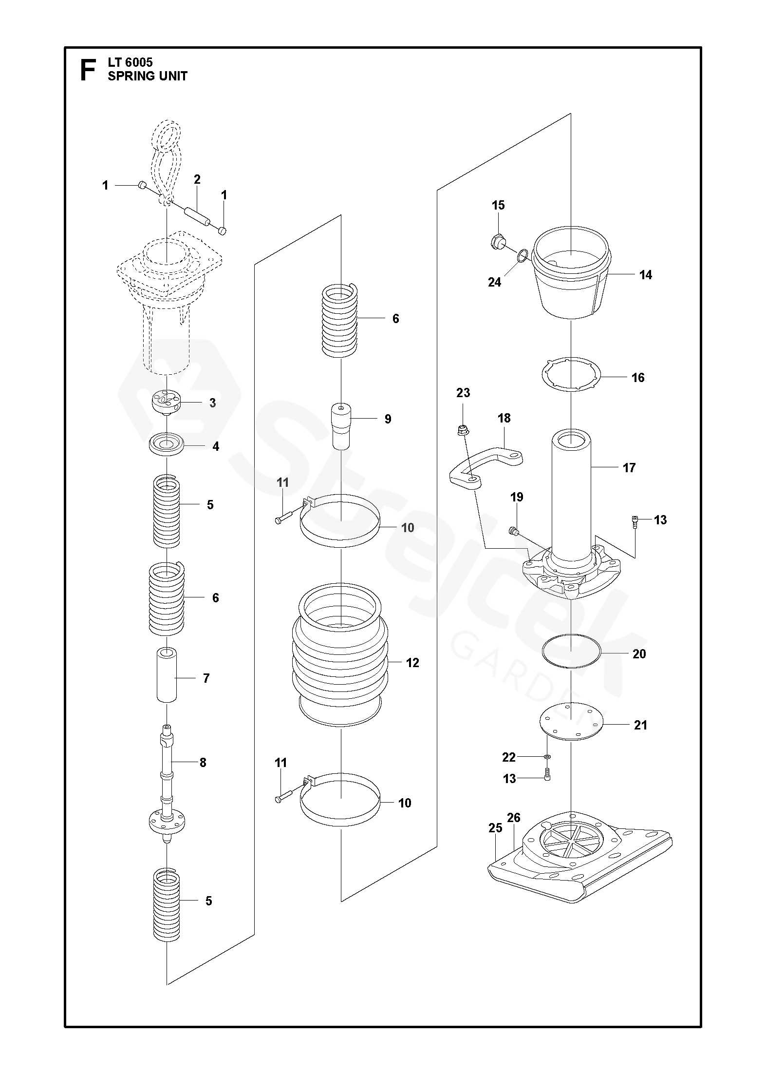 husqvarna lt 6005 parts diagram