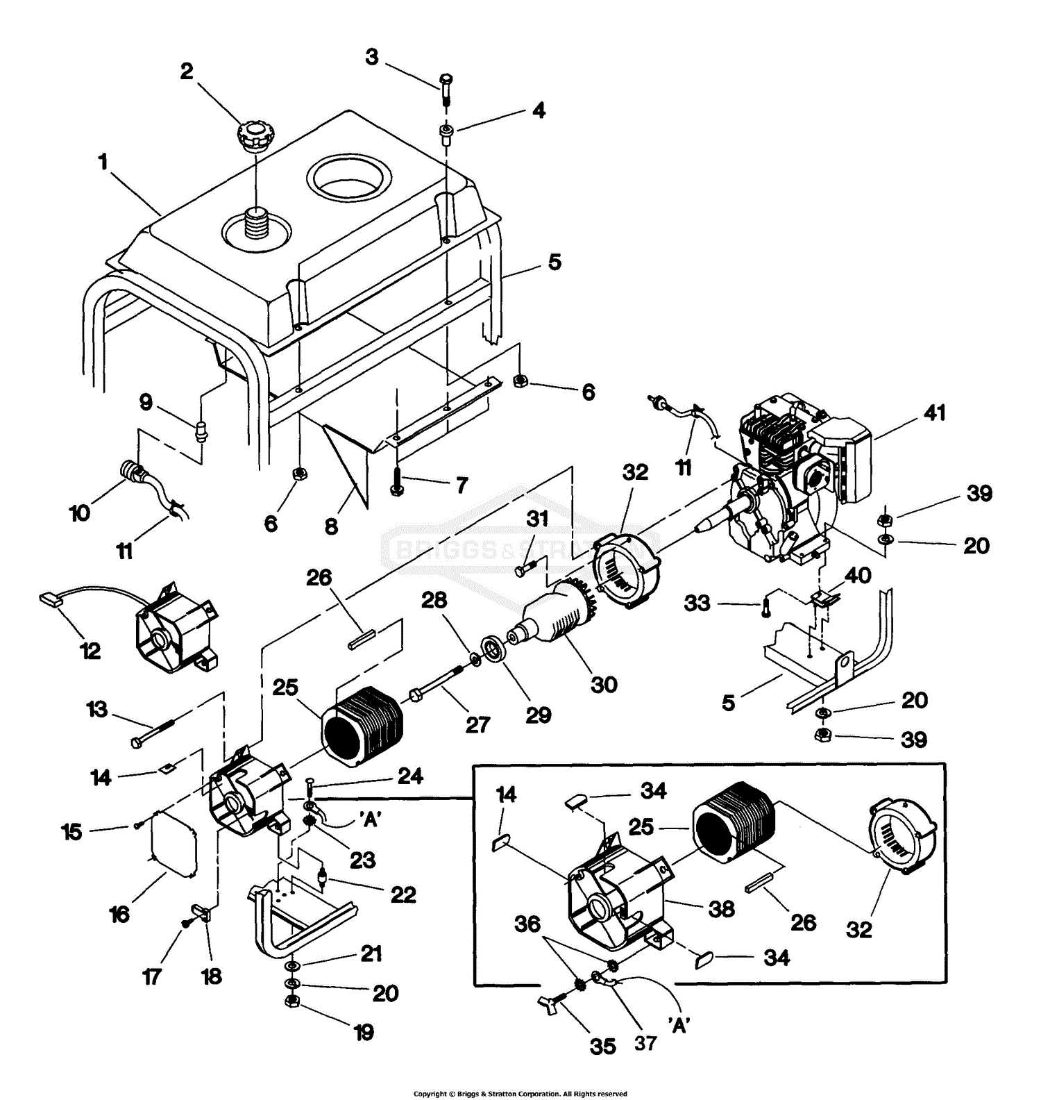 8 hp briggs and stratton engine parts diagram