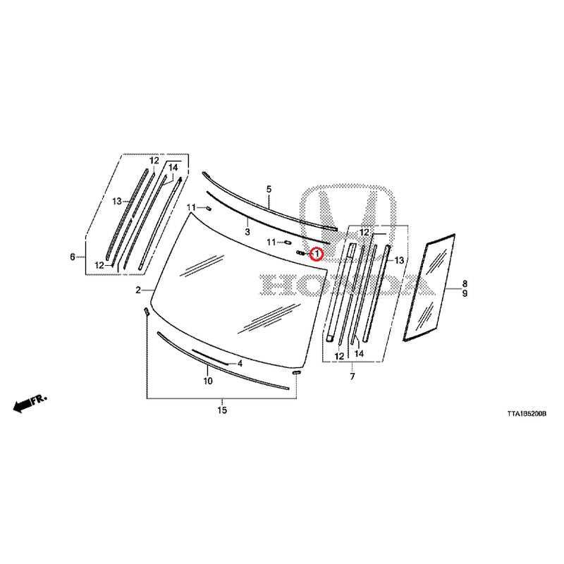 windshield parts diagram