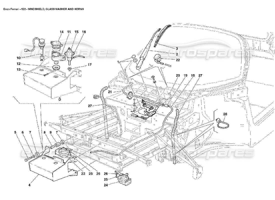 windshield parts diagram