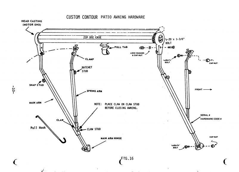 zip dee awning parts diagram