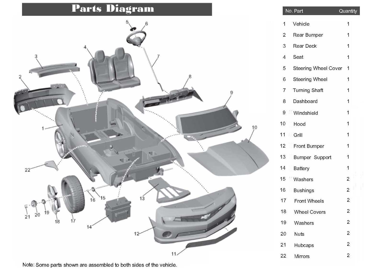 2014 camaro parts diagram