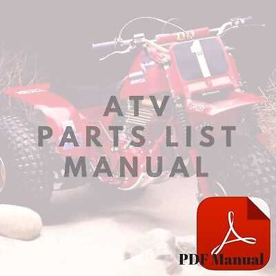 1986 honda fourtrax 350 parts diagram