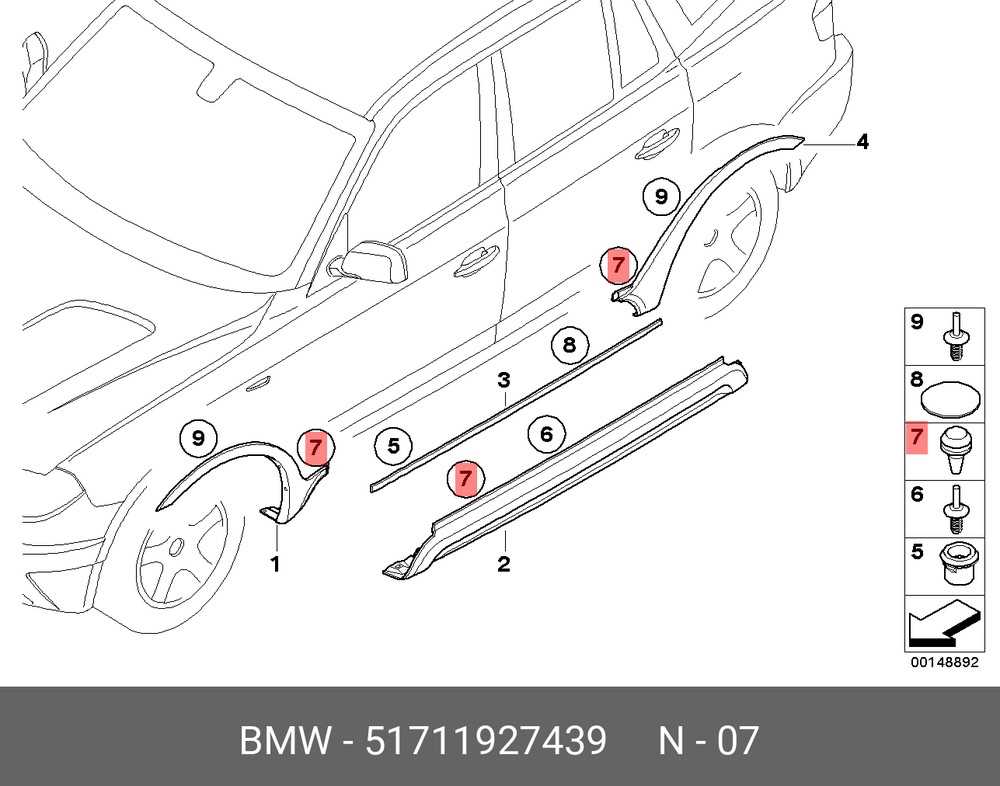 2007 bmw x3 parts diagram