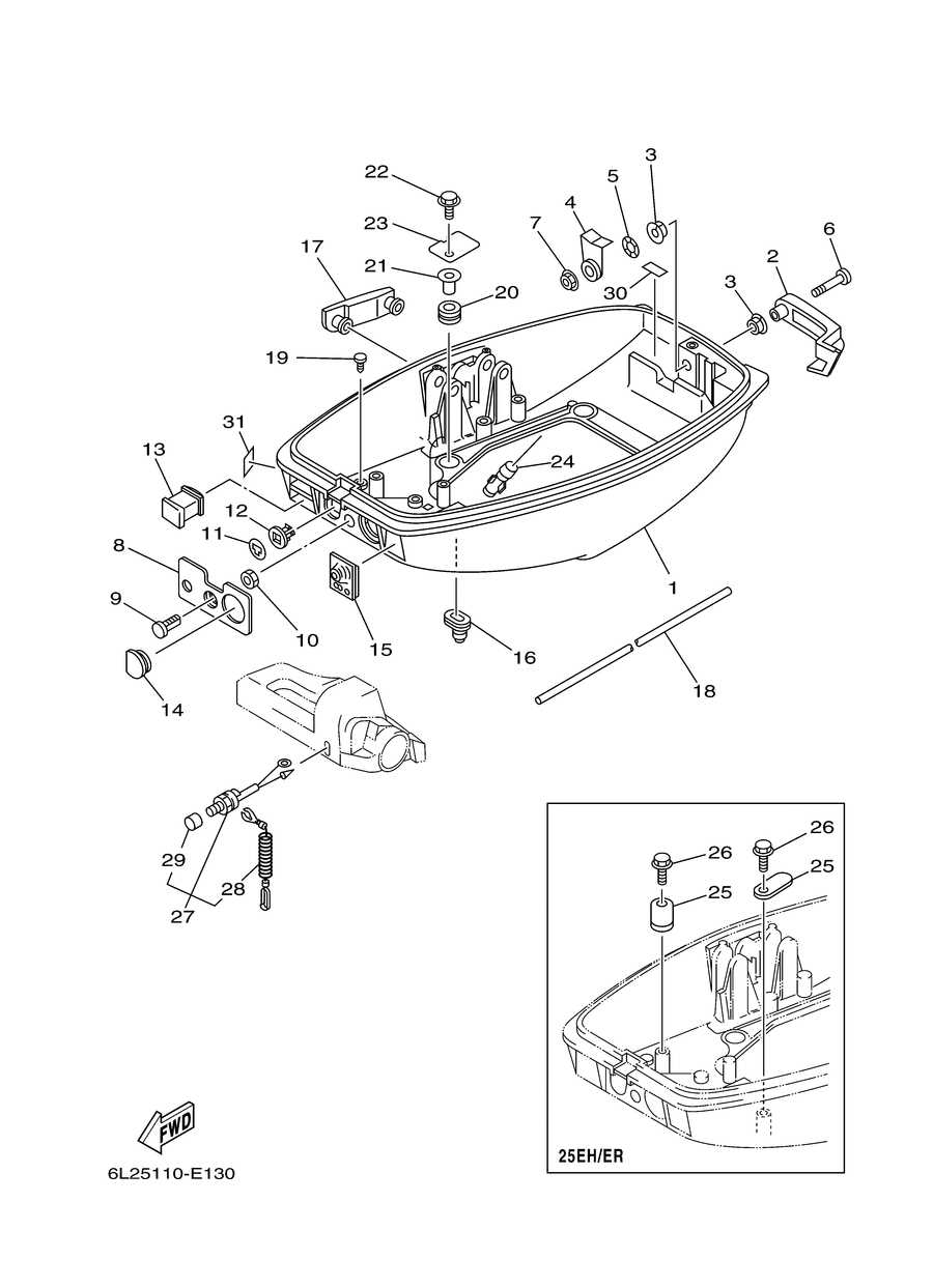 20 hp mercury outboard parts diagram